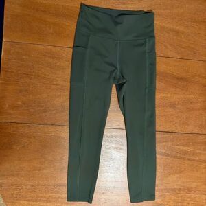 Women's Green BALLY'S‎ spandex stretch yoga pants Sz Small
